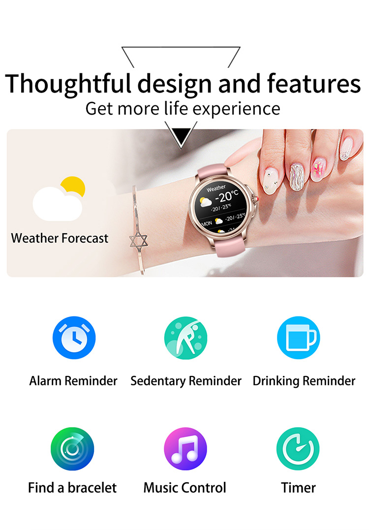 Weather Forecast CF96 Smartwatch